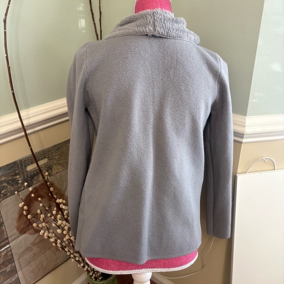 Lola Teddy Jacket Faux Fur cardigan snap closure, pockets - Picture 5 of 7